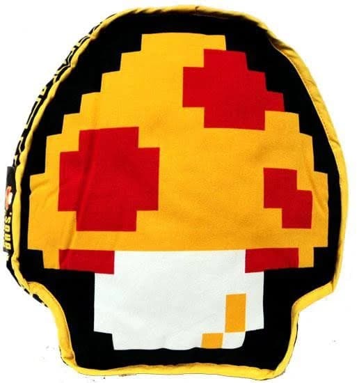 Banpresto Super Mario 1-Up Mushroom / Super Mushroom Plush Pillow