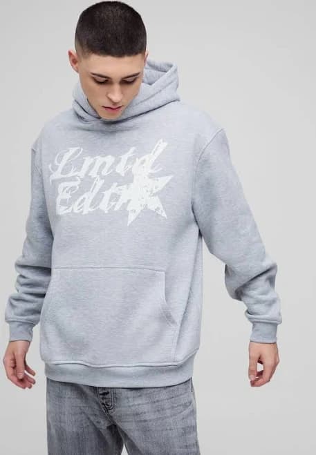 boohooMAN Men's Oversized Contrast Stitch Hoodie
