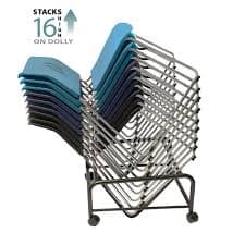 Stacked Seating Stackable Side Chair Dolly by OfficeSource | Plastic Stacking Chairs | Worthington Direct