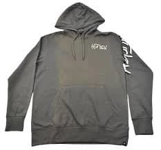 Hurley Original Pullover Charcoal Grey White Discount Sweatshirt Men's Hoodie