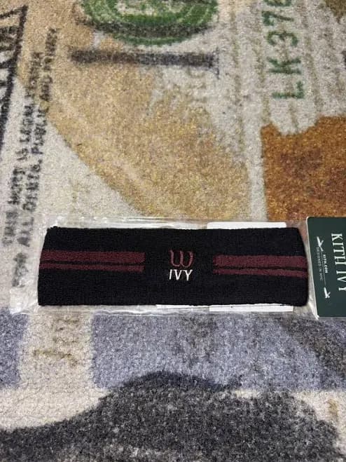Kith Ivy Wilson Classic Terry Stripe Headband Black