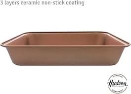 Amazon.com: HUDSON Ceramic Non-Stick 14.8-inch Rectangular Roasting Pan Bakeware: Home & Kitchen