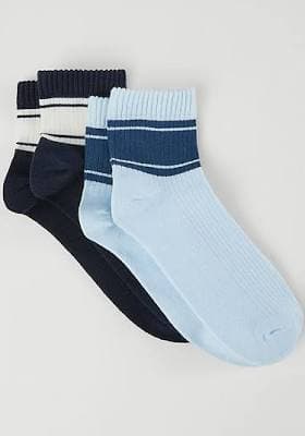 Ann Taylor Women's Striped Ankle Sock Set