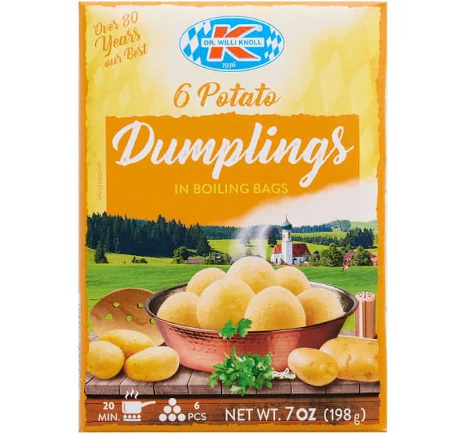 Dr Willi Knoll Bavarian Potato Dumplings