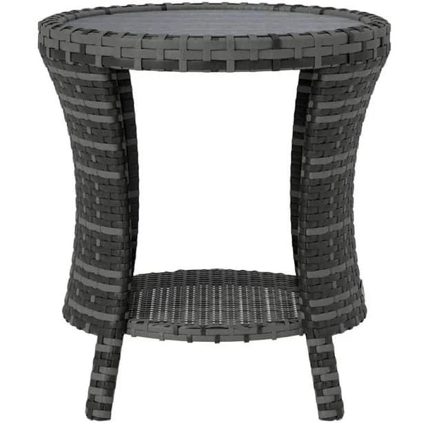 ESILOO 18 in. Outdoor Wicker Coffee Table