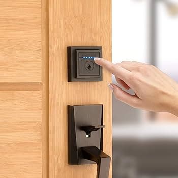 Kwikset 99250-209 Kevo Contemporary Touch-to-Open Bluetooth Smart Square Door Lock Deadbolt Featuring SmartKey Security, Venetian Bronze - Amazon.com