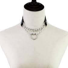 Amazon.com: Pack of 3Pcs Leather Punk Goth Choker Necklaces Collar Necklaces Collarbone Chain for Women : Clothing, Shoes & Jewelry