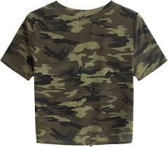 SweatyRocks Women's Short Sleeve Tie Dye Tie Hem Summer Crop T-Shirt Tops Blouse Camo Small at Amazon Women's Clothing store