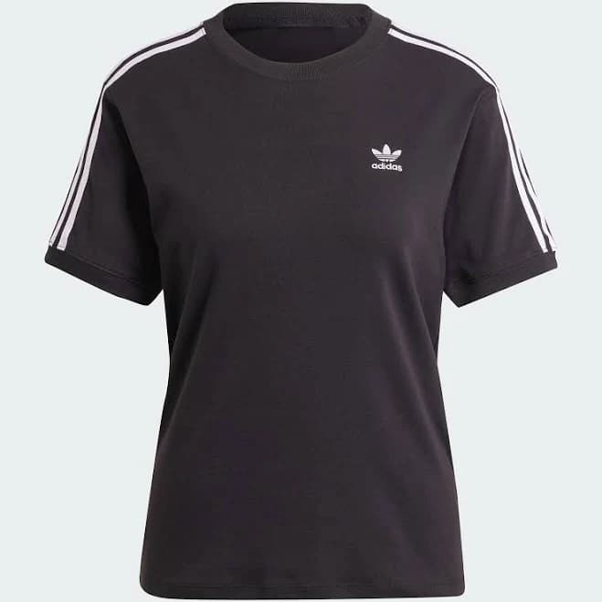 women adidas Originals Black 3-Stripes T-Shirt US