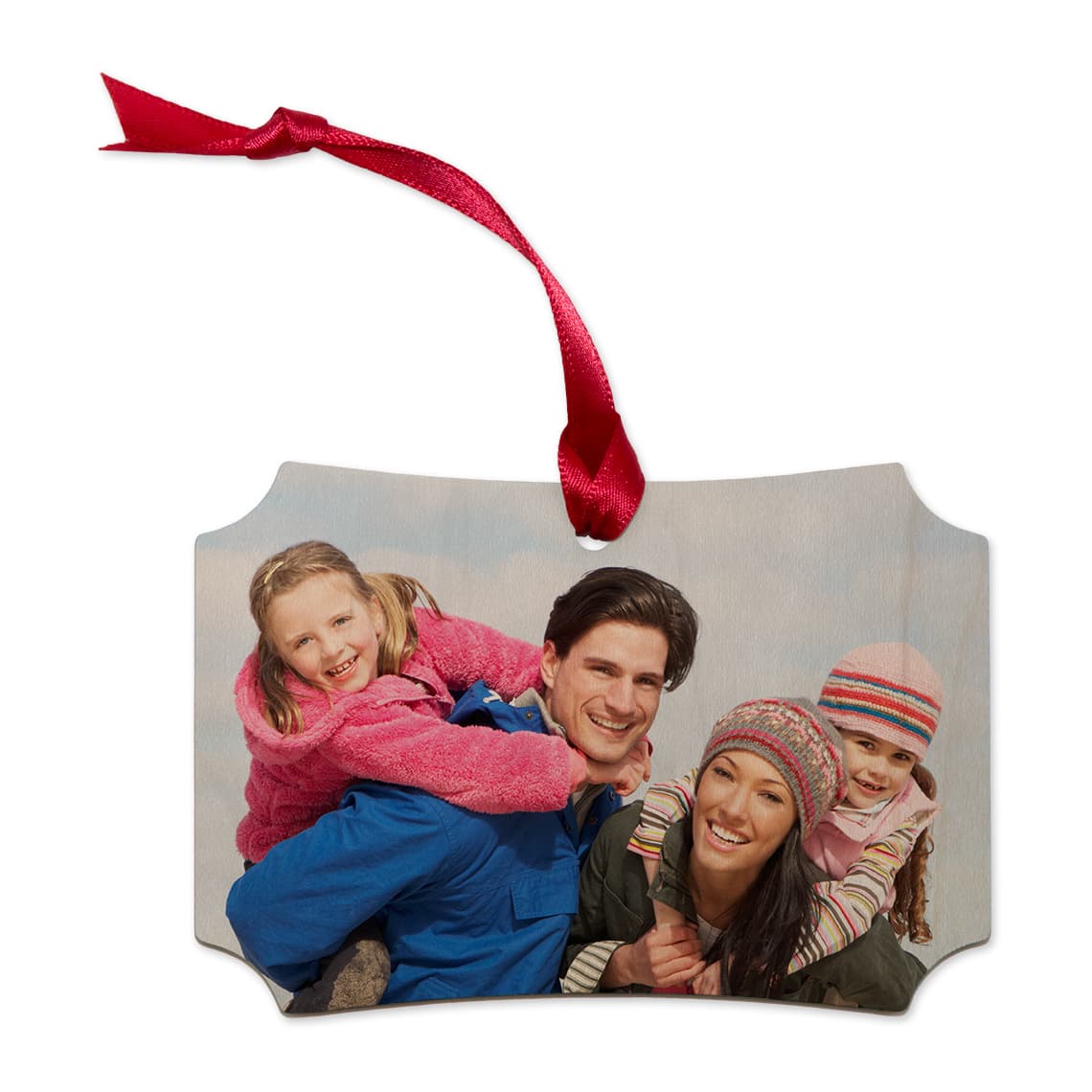Maple Scalloped Photo Ornament