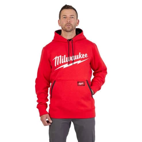 Milwaukee Tool 352R-2X Midweight Pullover Hoodie - Logo Red 2X