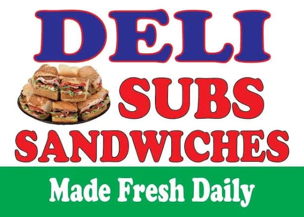 Deli Subs Sandwiches Store Retail Food Counter/Wall Sign