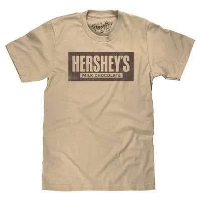 Tee Luv Men's Faded Hershey's Milk Chocolate Food Logo T-Shirt