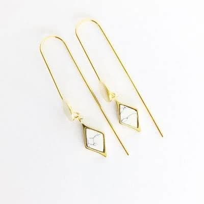 Sanctuary Project Women's Marble Geo Drop Earrings