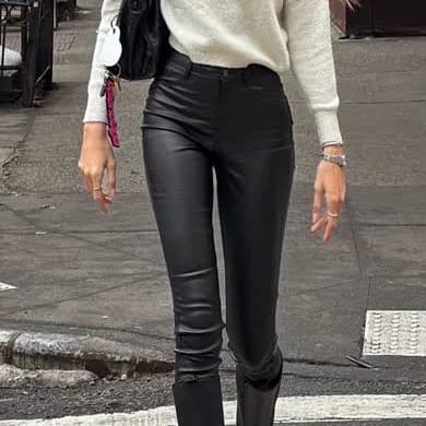 Windsor High-Rise Coated Skinny Pants