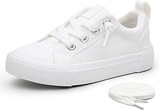 Toddler Canvas Sneakers Slip On Lightweight Shoes for Kids Boys and Girls