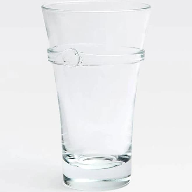 Handblown Glassware Tumbler with Medallion Band