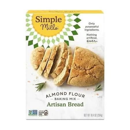 1x Simple Mills Almond Flour Baking Mix, Artisan Bread Mix - Gluten Free, Plant Based, Paleo Friendly, 10.4 Ounce (Pack of 1), Size: Normal