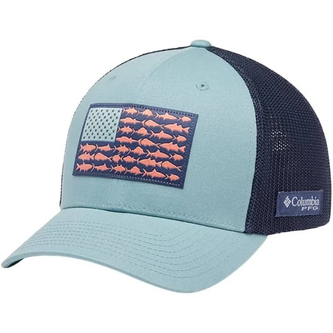 Columbia Men's PFG Fish Flag Mesh Ball Cap