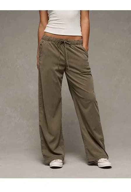 AE Women's Mid-Rise Wide-Leg Pull-On Pants