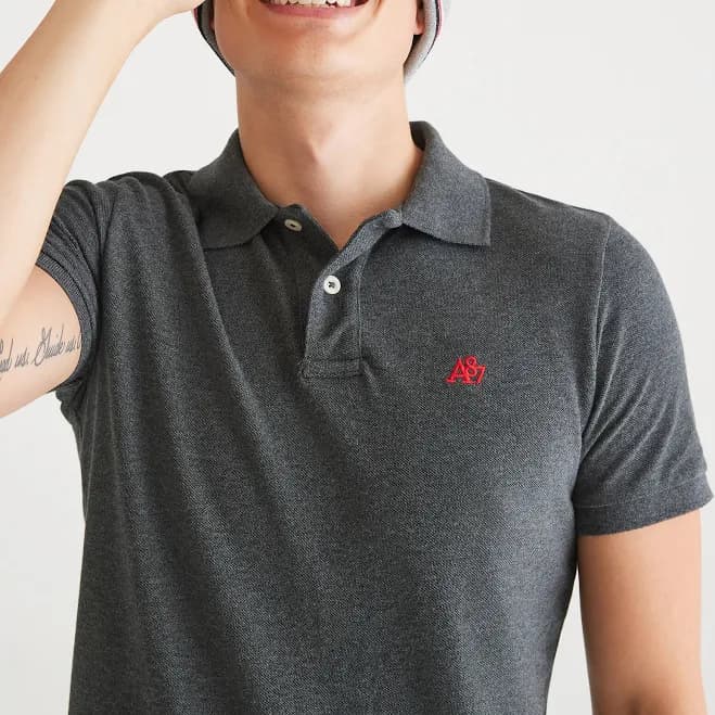 Aeropostale Men's A87 Logo Pique Polo