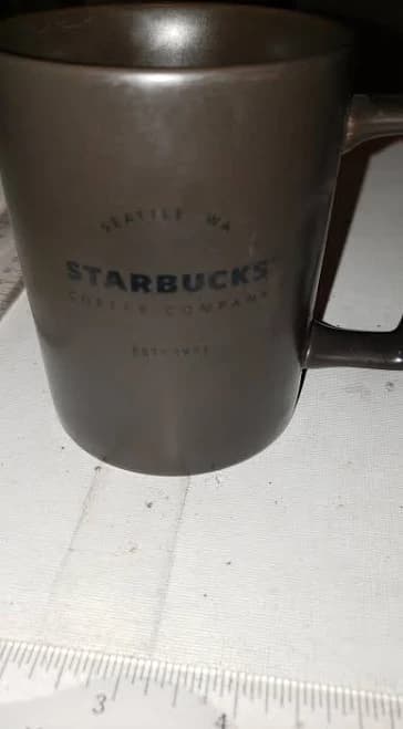 Starbucks black ceramic coffee mug excellent condition