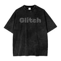 Glitch Acid Wash Oversize T-Shirt - Black / 2XL