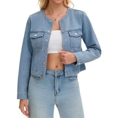 Inspire Chic Women's Western Long Sleeve Denim Jacket