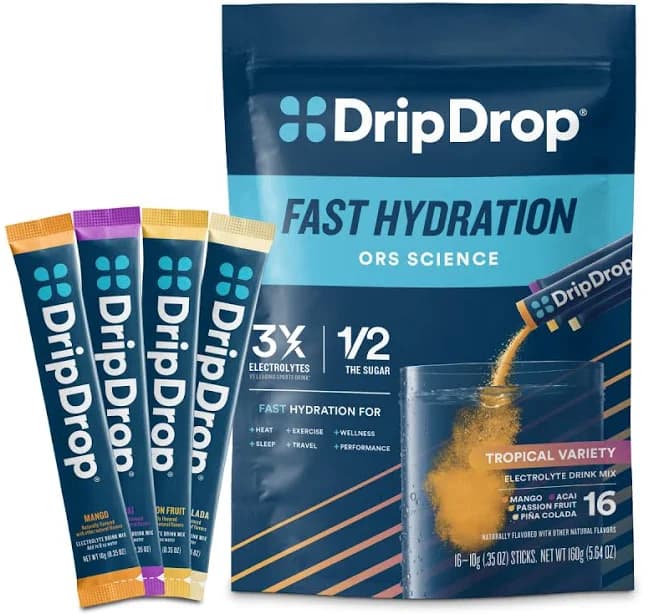 DripDrop Tropical Variety Pack Electrolyte Drink Mix