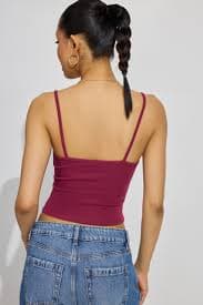 Felicia Cami Top Burgundy | Garage