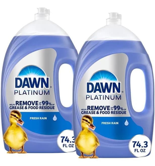 Dawn Platinum Liquid Dish Soap Rain