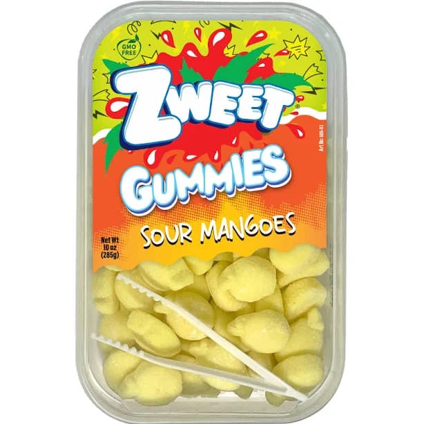 Zweet Sour Gummy Mangoes 10 oz