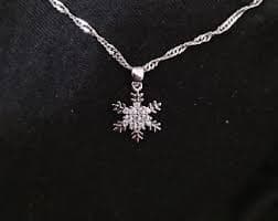 925 Sterling Silver Snowflake Necklace, Gift for Her, Snowflake Necklace - Etsy Israel