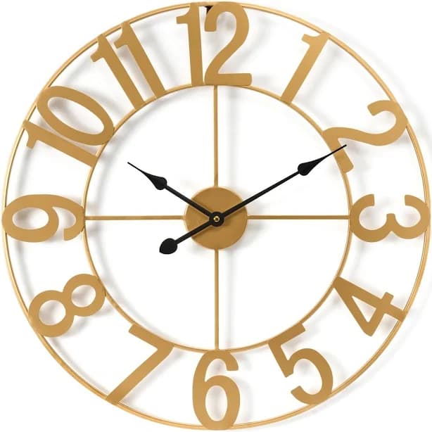 Sorbus 24" Gold Numeral Wall Clock