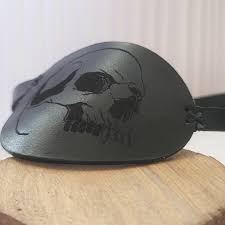 Leather Eye Patch With Skull Engraving: Cosplay Pirate Accessory - Etsy