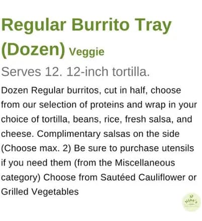 Regular Burrito Tray