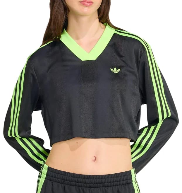 adidas Women's Adicolor Soccer Jacquard Long-Sleeve Top