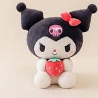 Sanrio Strawberry Kuromi & My Melody Plush Toy 25/30cm Kawaii Pillow Doll Soft Stuffed Animal Gift for Girls