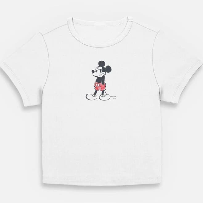 Disney Women's Mickey Mouse Bored Baby Tee