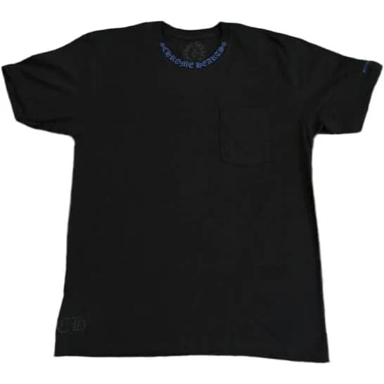 Chrome Hearts Men's Neck-Logo Pocket T-Shirt