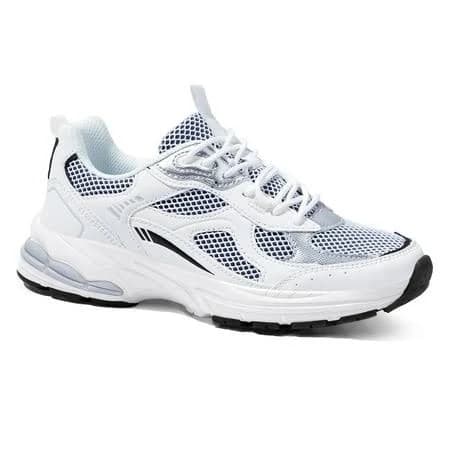 Lucky Step Chunky Fashion Mesh Sneakers Casual Running Walking Shoes,White,Womens, Women's, Size: 6