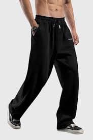 Amazon.com: HHZ Men's Cotton Casual Loose Fit Sweatpants Yoga Baggy Sweats Open Bottom Sweatpants Lounge Jogging Gym Workout Pants Wide Leg Sweatpant(Y001Black,30) : Clothing, Shoes & Jewelry