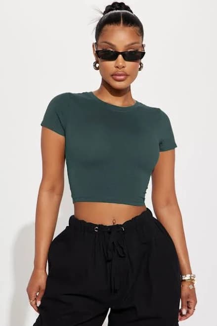 Fashion Nova Blusa Cropped Bodysuit
