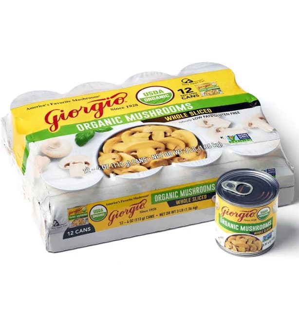 Giorgio Organic Mushrooms Sliced
