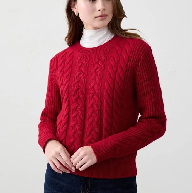Chakra Women's Cable Pullover Sweater