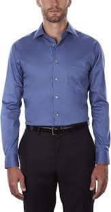 Van Heusen Men's Dress Shirt Regular Fit Flex Collar Stretch Solid 15" Neck 34"-35" Sleeve Dusty Blue - Walmart.com