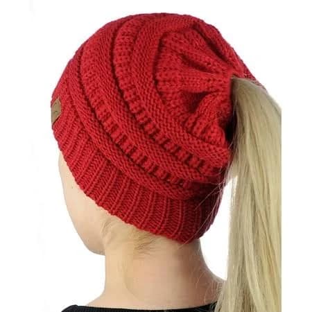 Adult C.C Accessories Messy Bun Beanie