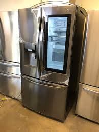 Lg Instaview Counter Depth Black Stainless Steel French Door Refrigerator