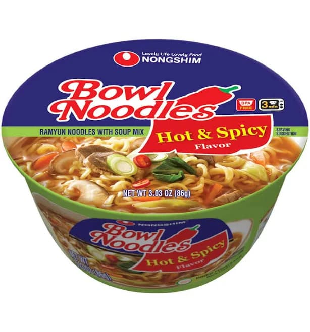Nongshim Bowl Noodle Soup Hot & Spicy