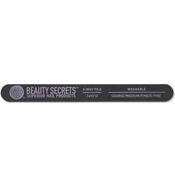 Beauty Secrets Black 4-Way Nail File